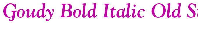 Goudy Bold Italic Old Style Figures